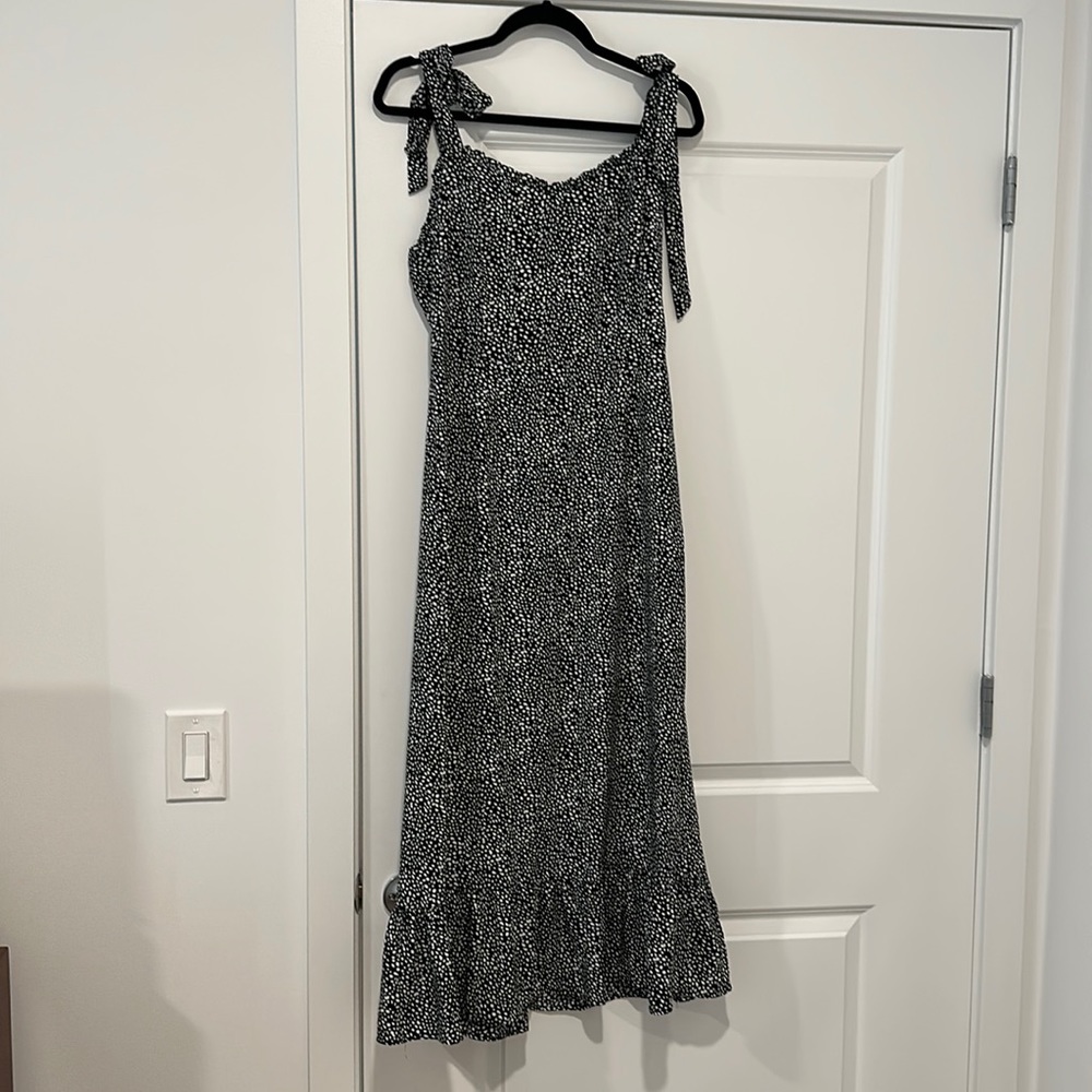 Black and White midi dress
